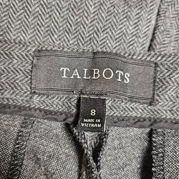 Talbots Dalton Skinny Ankle Pants Herringbone Womens 8x29 Gray Rayon‎ Blend - Picture 3 of 13